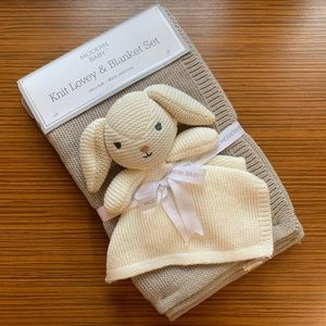 Knit Lovey & Blanket Gift Set